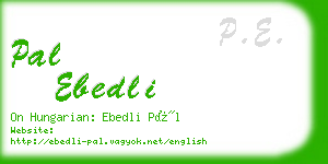 pal ebedli business card